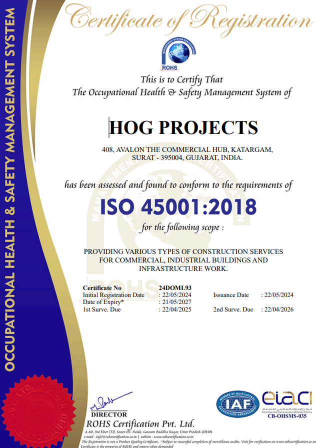 Occupational Health and Safety Management System ISO Certificate